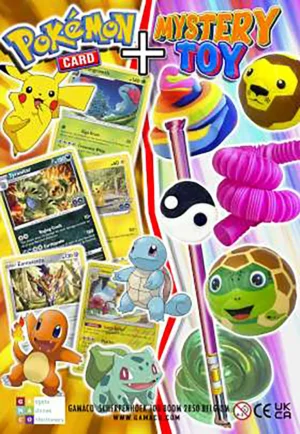 Pokemon Card + Mystery Toy 90mm